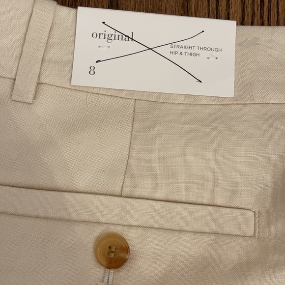 LOFT NWT Original Linen Beige Crop Pants 8 - Picture 5 of 14